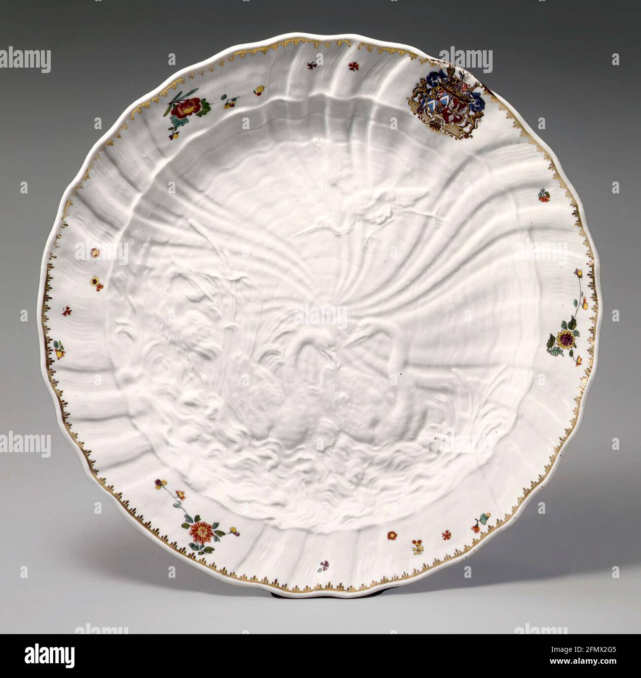 Dish (part of a service) model introduced 1738 Meissen Manufactory Stock Photo