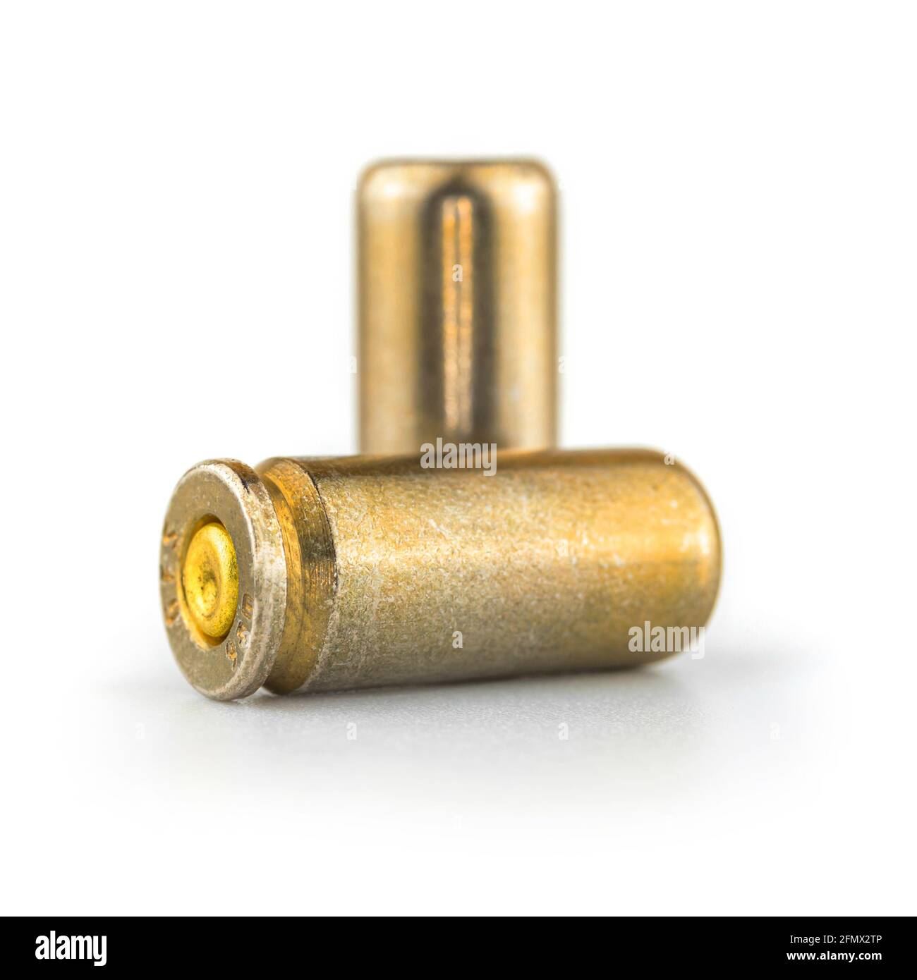9mm pistol bullet on white background, close up and high detailed photo  Stock Photo - Alamy