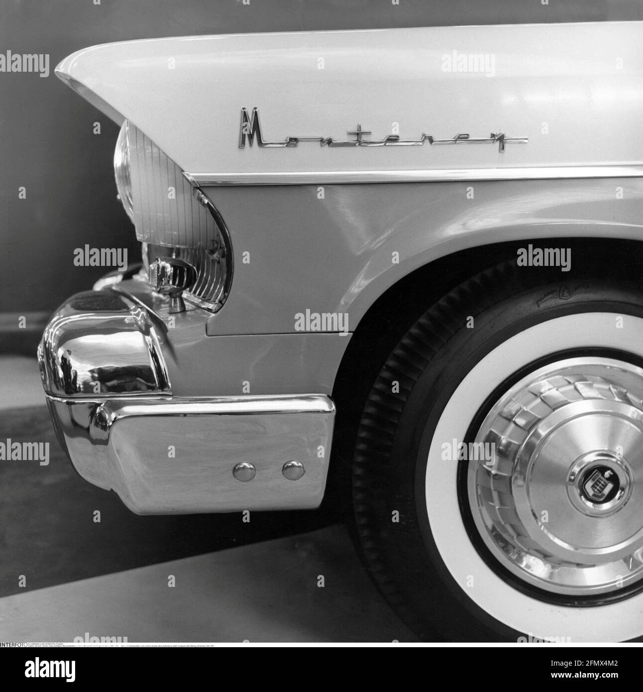 transport / transportation, cars, vehicle variants, Mercury Monterey, detail, mudguard with lettering, ADDITIONAL-RIGHTS-CLEARANCE-INFO-NOT-AVAILABLE Stock Photo