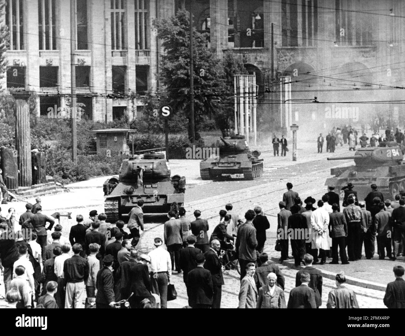 geography / travel, Germany, Berlin, Uprising of 1953 in East Germany, ADDITIONAL-RIGHTS-CLEARANCE-INFO-NOT-AVAILABLE Stock Photo