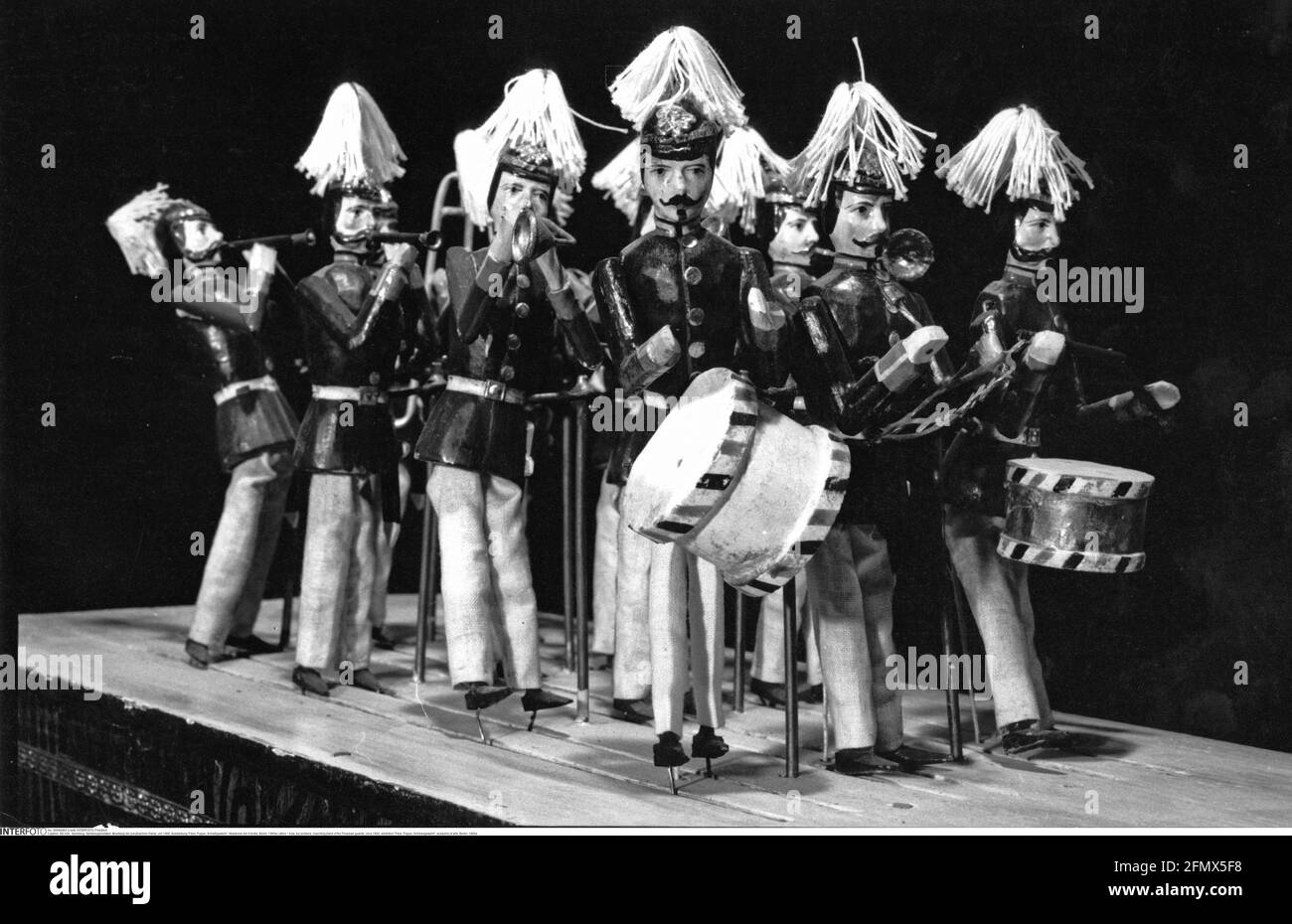 toys, toy soldiers, marching band of the Prussian guards, circa 1900, exhibition 'Fibel, Puppe, ADDITIONAL-RIGHTS-CLEARANCE-INFO-NOT-AVAILABLE Stock Photo