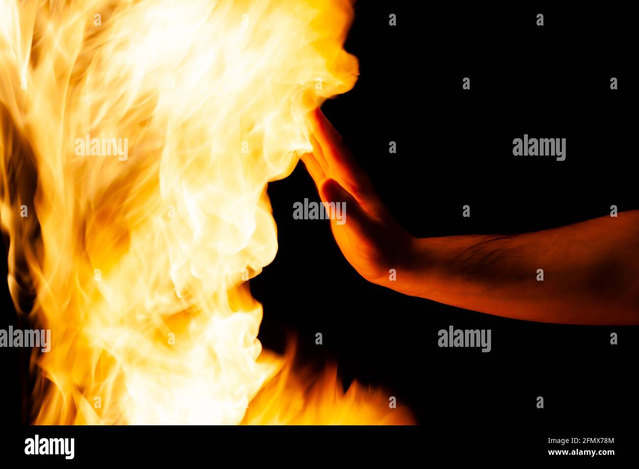 Stop fire, fire safety, use as a background Stock Photo