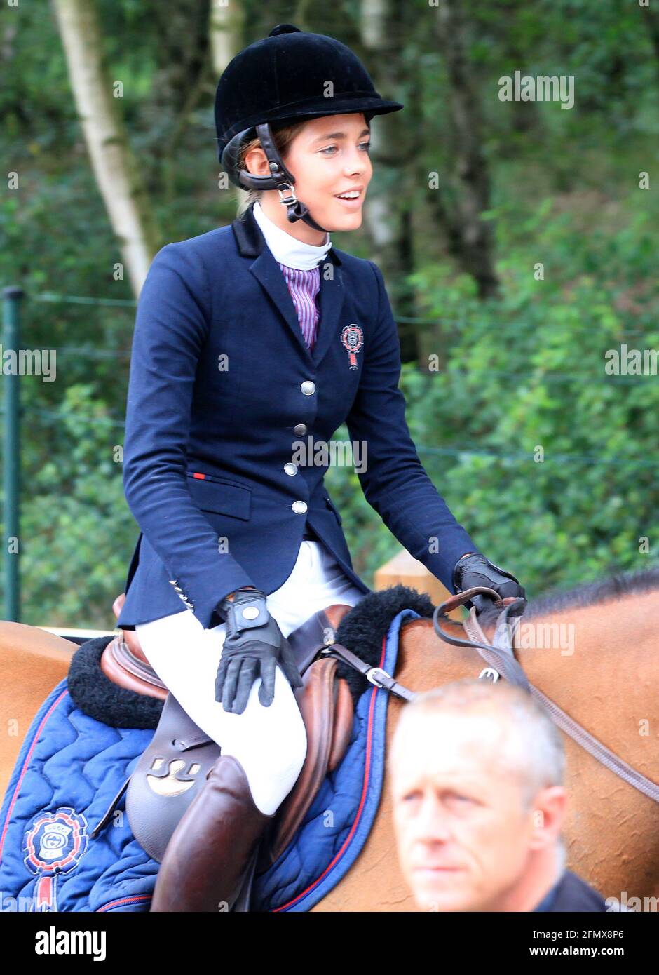 Charlotte Casiraghi beim Internationalen Springreitturnier in Valkenswaard in Holland.  Am 3. August 1986 kam sie in Monte Carlo als Charlotte Marie P Stock Photo