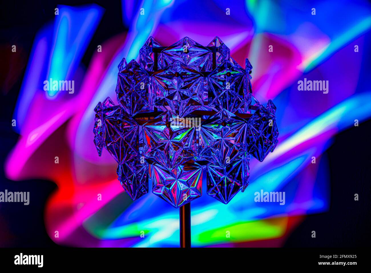 Lighted crystals with light painting Stock Photo Alamy