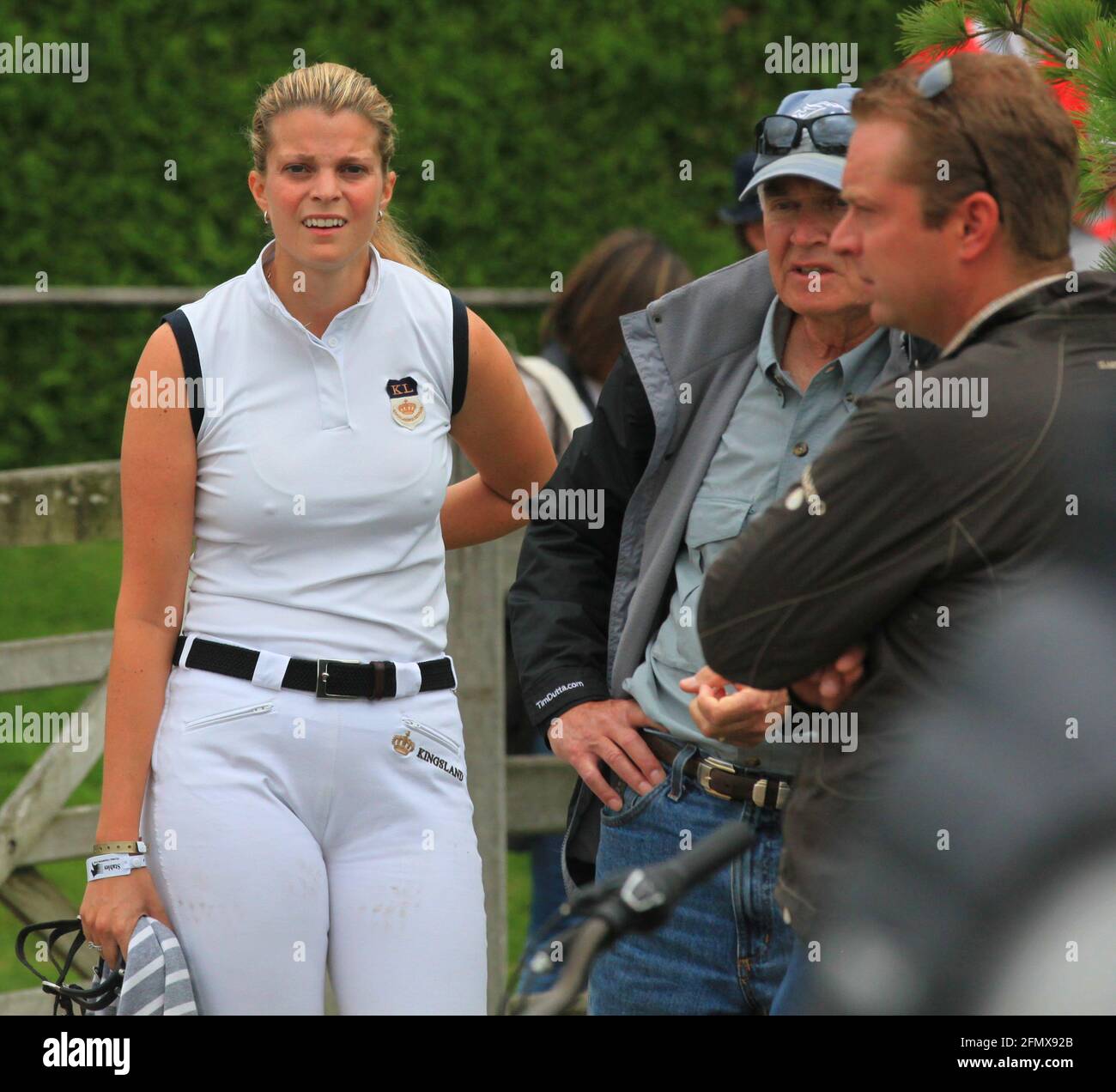 Athina Onassis de Miranda auf dem Internationalen Springreitturnier in Valkenswaard in Holland.  Die griechische Springreiterin wurde nach dem frühen Stock Photo