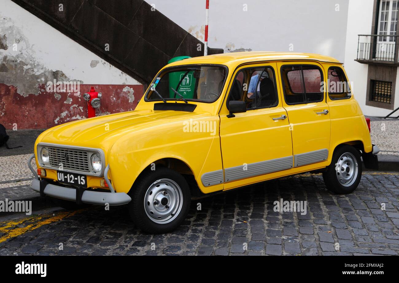 The Renault 4, also known as the 4L (pronounced 'Quatrelle' in French), is a small economy car produced by the French automaker Renault between 1961 a Stock Photo