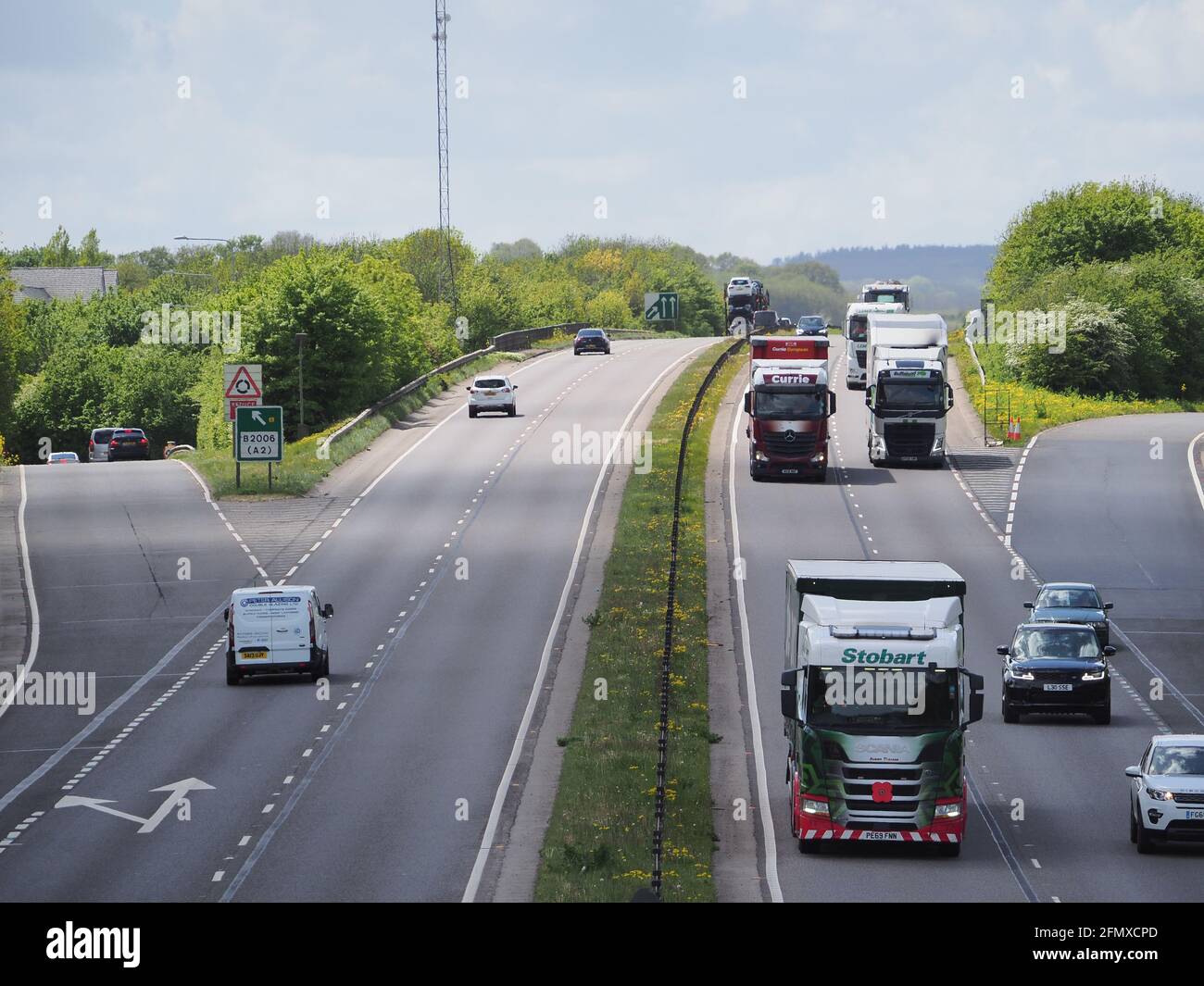 Iwade, Kent, UK. 12th May 2021. The A249 linking Sheerness to Maidstone ...