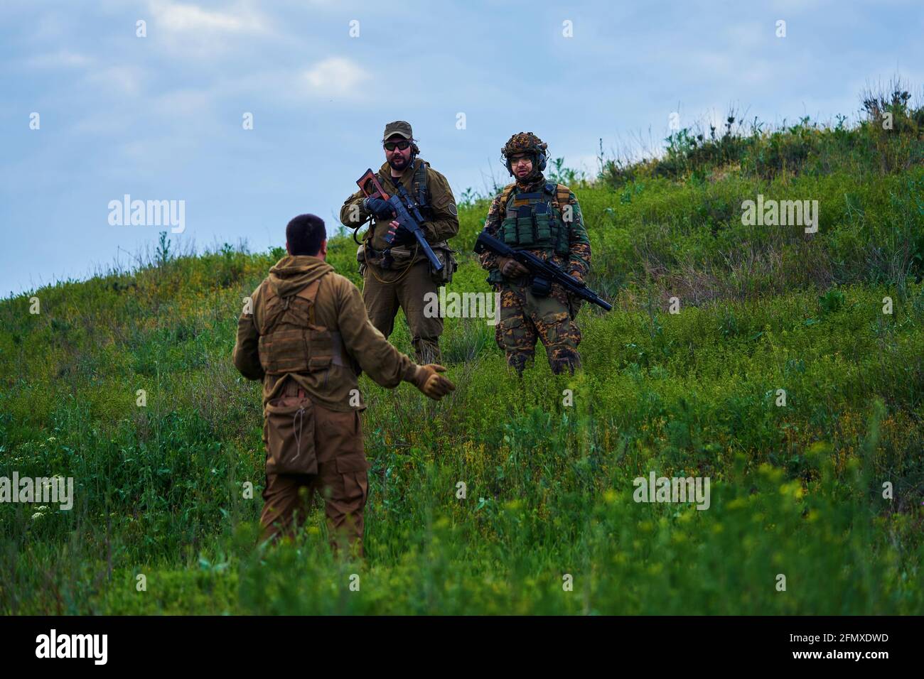 Airsoft game gun on military hi-res stock photography and images - Alamy