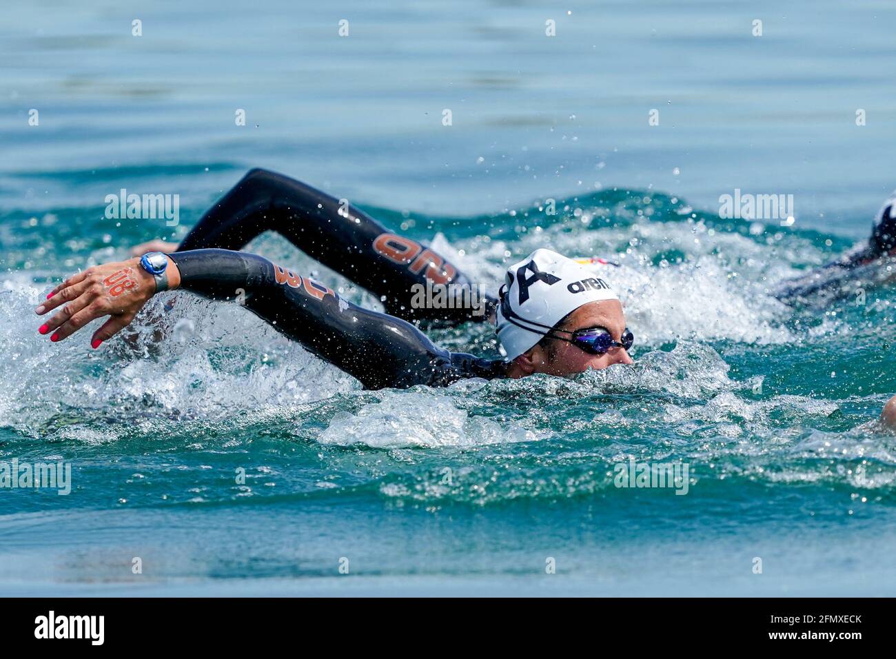 12-05-2021: Zwemmen: Europees Kampioenschap: Boedapest BUDAPEST, HUNGARY - MAY 12: Giulia Gabbrielleschi of Italy competing at the Women 5km during the LEN European Aquatics Championships Open water Swimming at Lake Lupa on May 12, 2021 in Budapest, Hungary (Photo by Andre Weening/Orange Pictures) Stock Photo