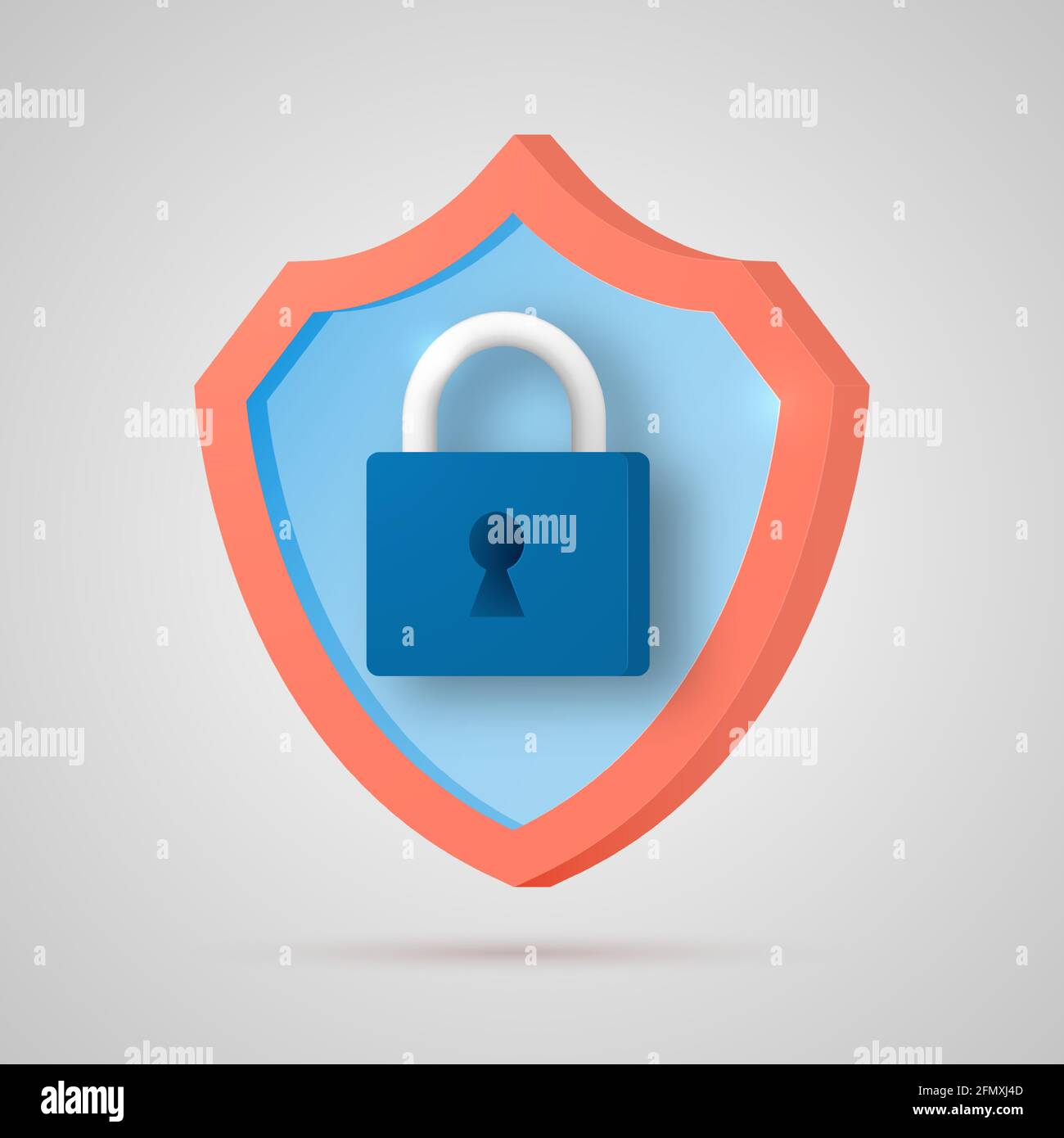Security icon isolated on a light background. Vector illustration. Stock Vector