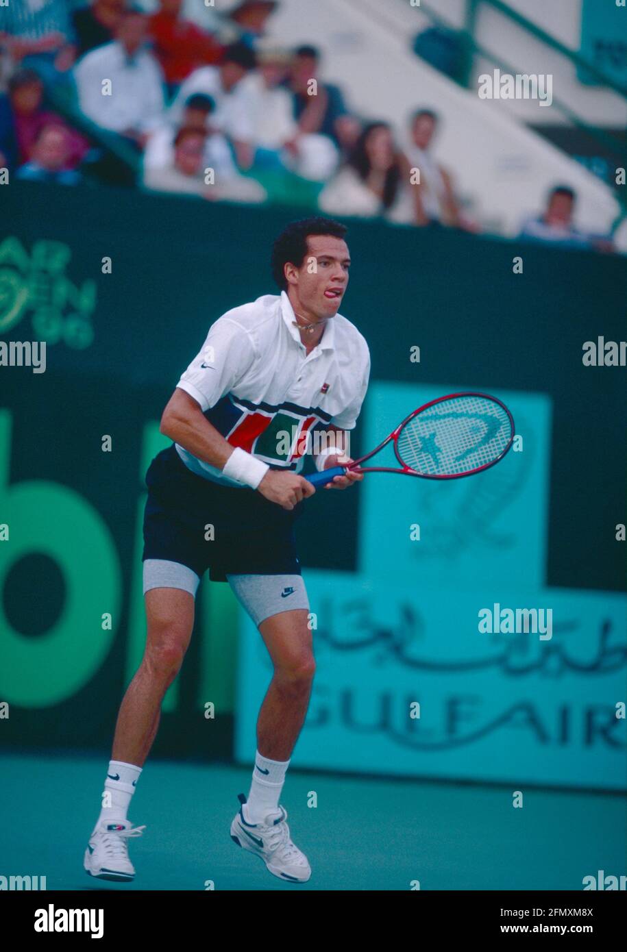 Moroccan tennis player Younes El Aynaoui, Qatar 2002 Stock Photo Alamy