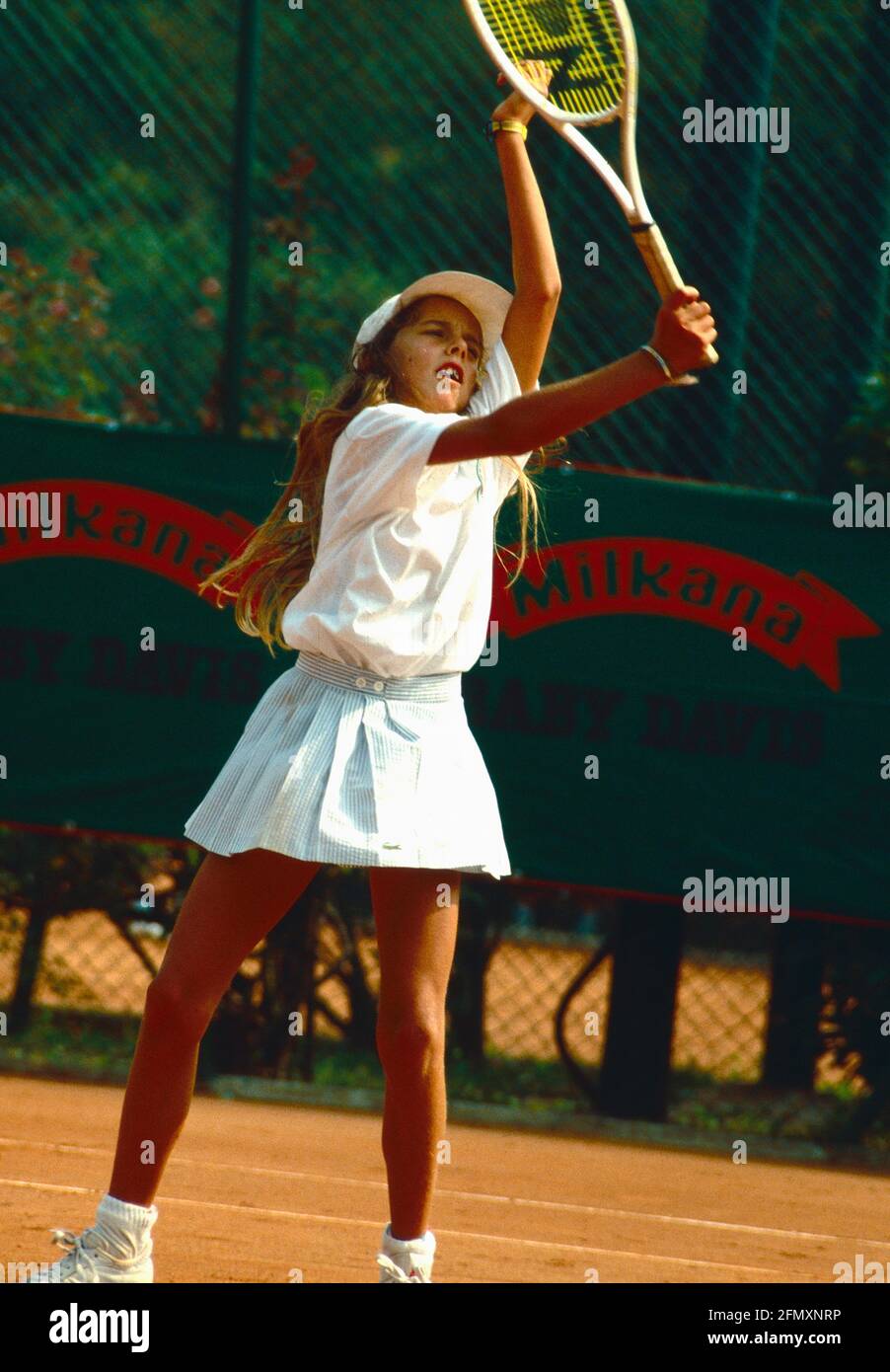 Swiss tennis player Emmanuelle Gagliardi, Milkana Baby Davis, Milan 1988  Stock Photo - Alamy