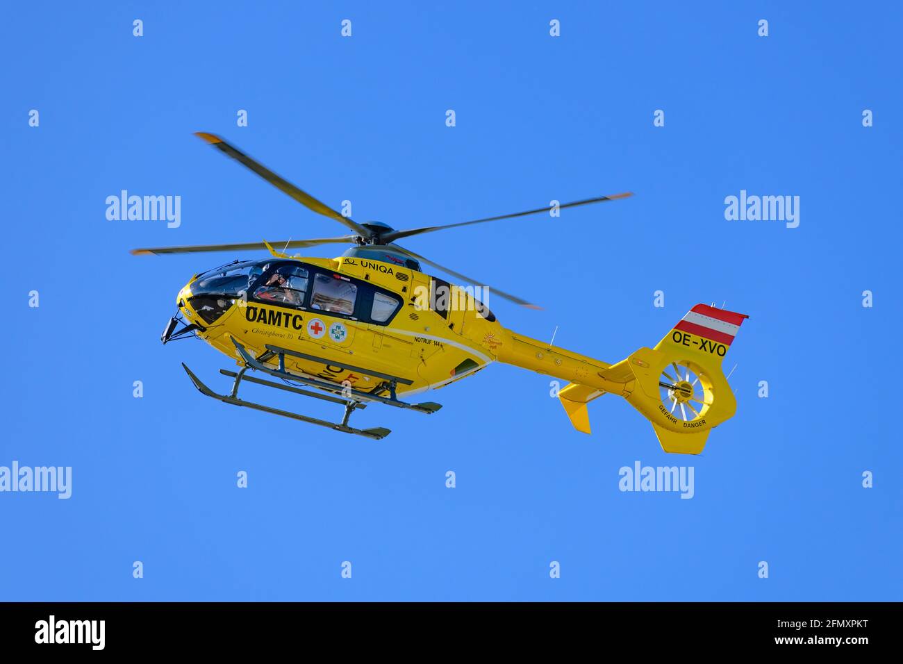 Airbus Helicopters H135 operated by Helikopter Air Transport GmbH (Heli Air), rescue helicopter of the oeamtc Stock Photo