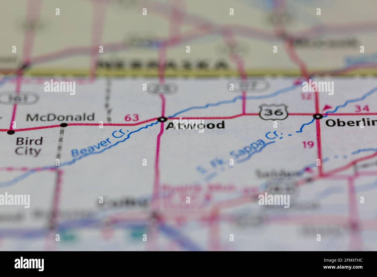 Atwood on a map hires stock photography and images Alamy