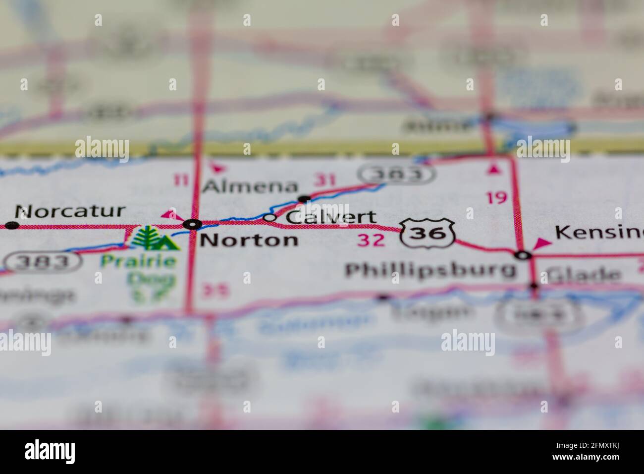 Calvert Kansas Usa Shown On A Geography Map Or Road Map Stock Photo - Alamy