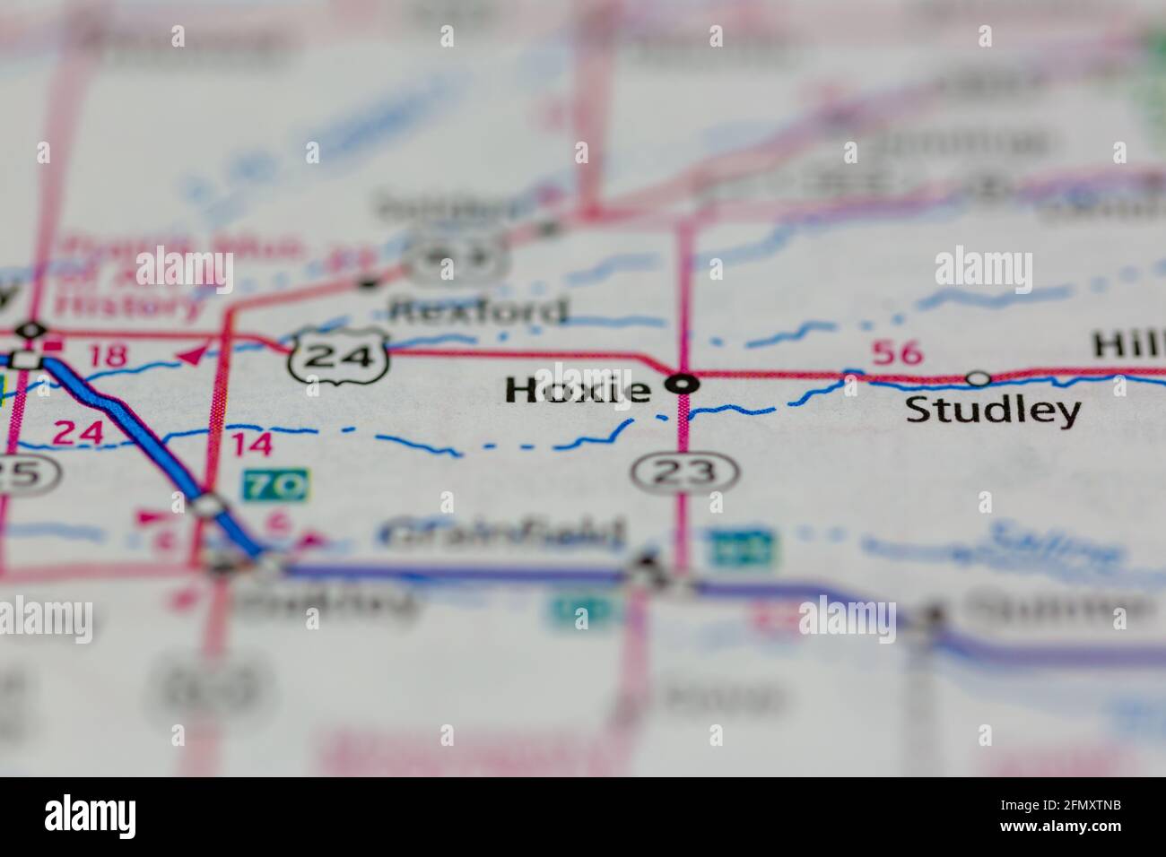 Map of hoxie kansas hires stock photography and images Alamy