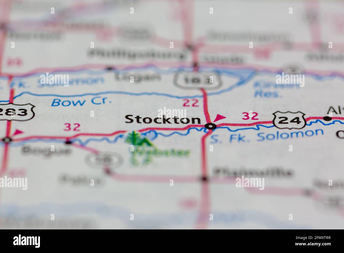 Stockton kansas map hires stock photography and images Alamy