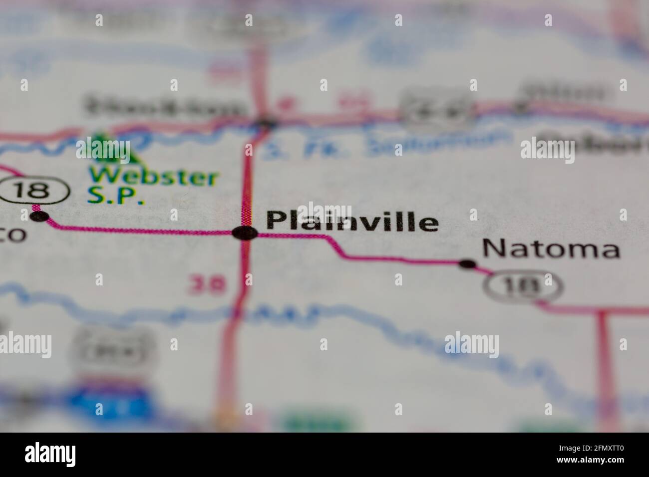 Map of plainville kansas hires stock photography and images Alamy