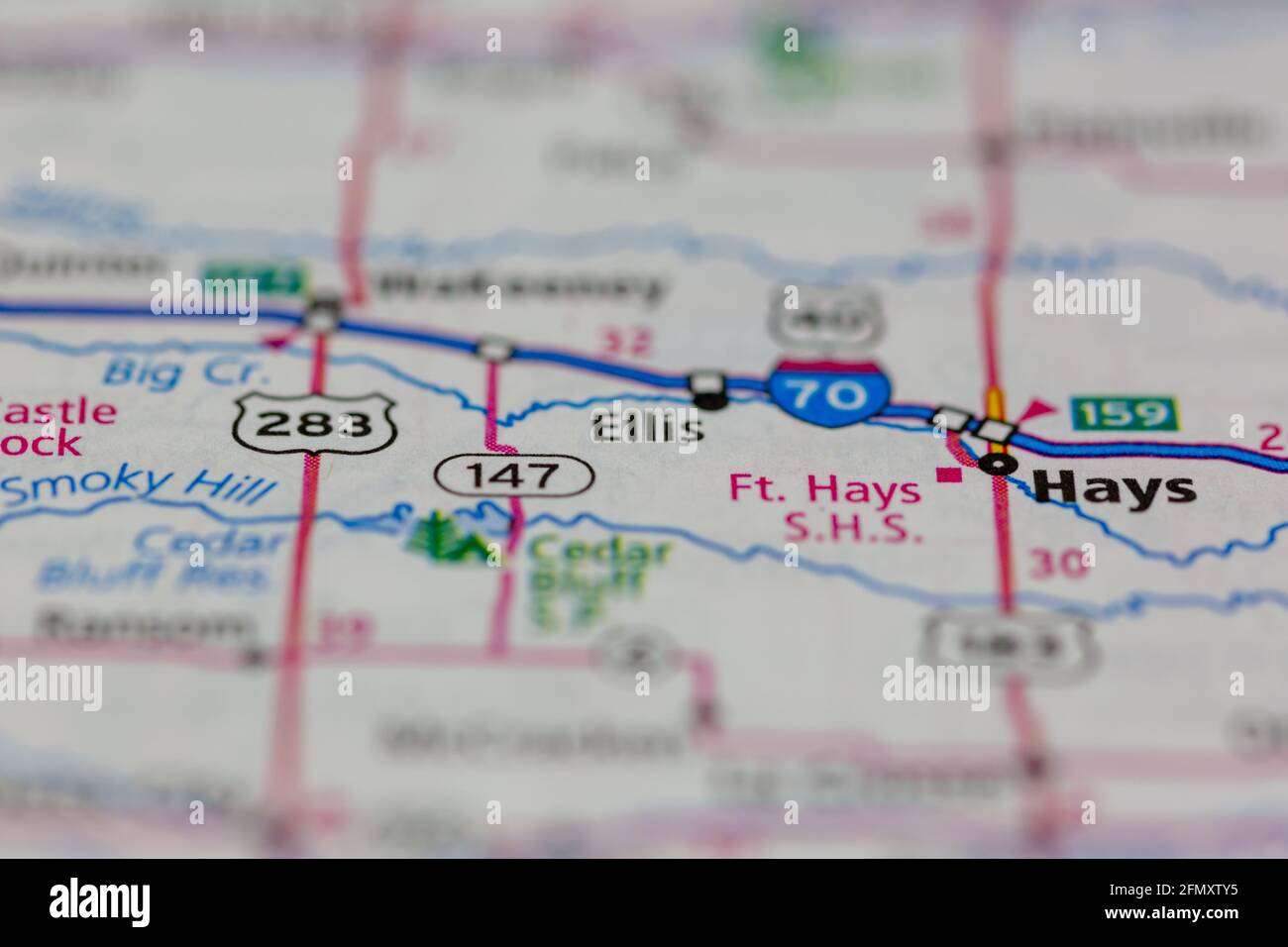 Ellis kansas map hires stock photography and images Alamy