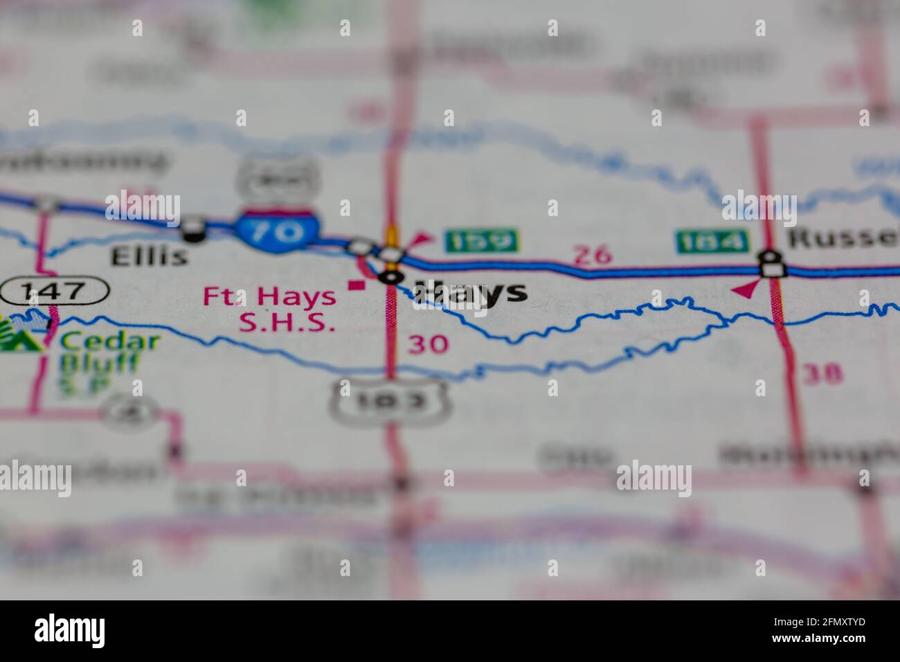 Hays kansas map hi-res stock photography and images - Alamy
