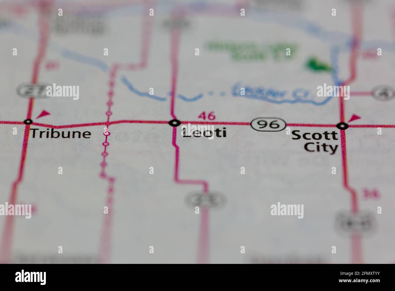 Leoti on a map hires stock photography and images Alamy