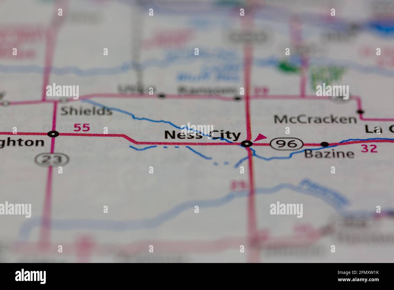 Ness city on a map hires stock photography and images Alamy