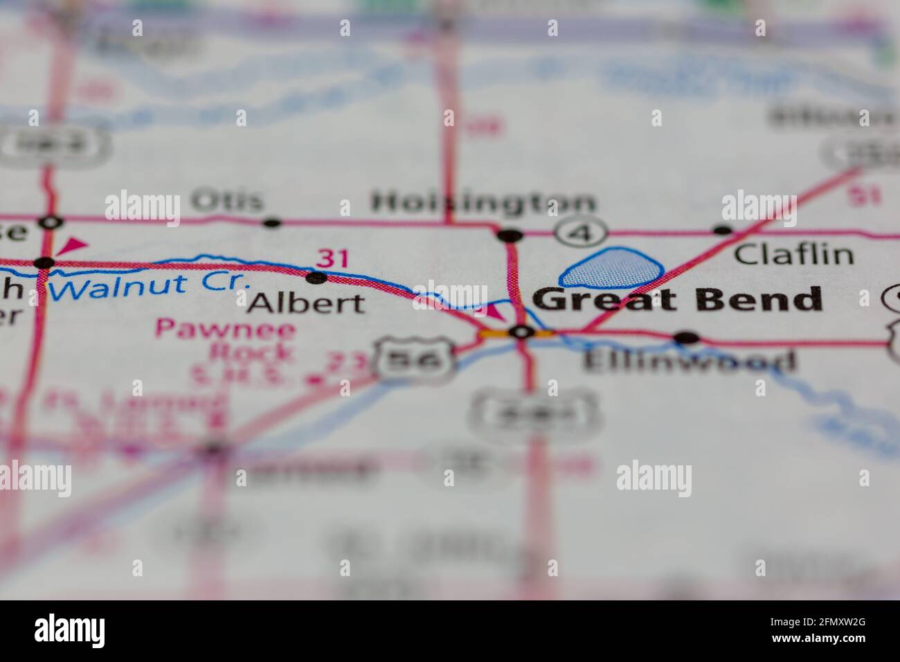 Great bend on a map hires stock photography and images Alamy