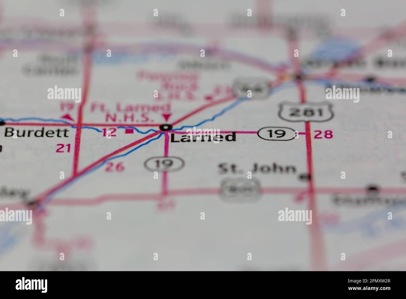 Larned kansas map hires stock photography and images Alamy