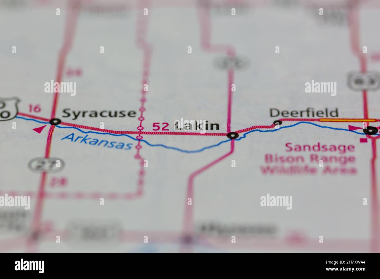 Map of lakin hires stock photography and images Alamy