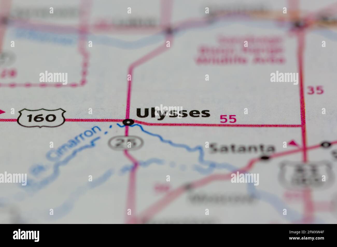 Ulysses kansas map hires stock photography and images Alamy