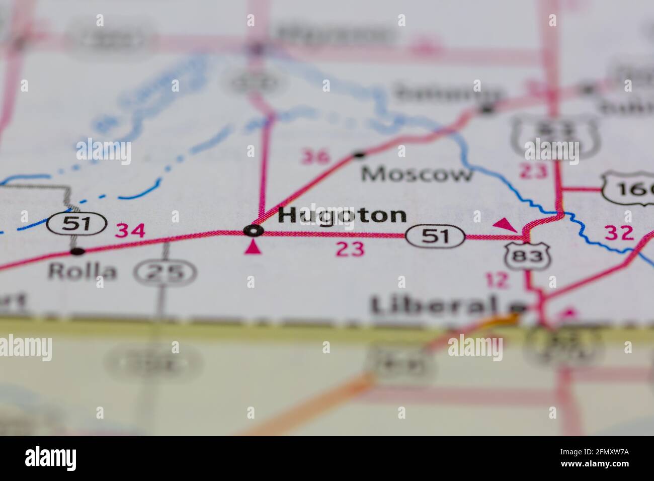 Map of hugoton kansas hires stock photography and images Alamy
