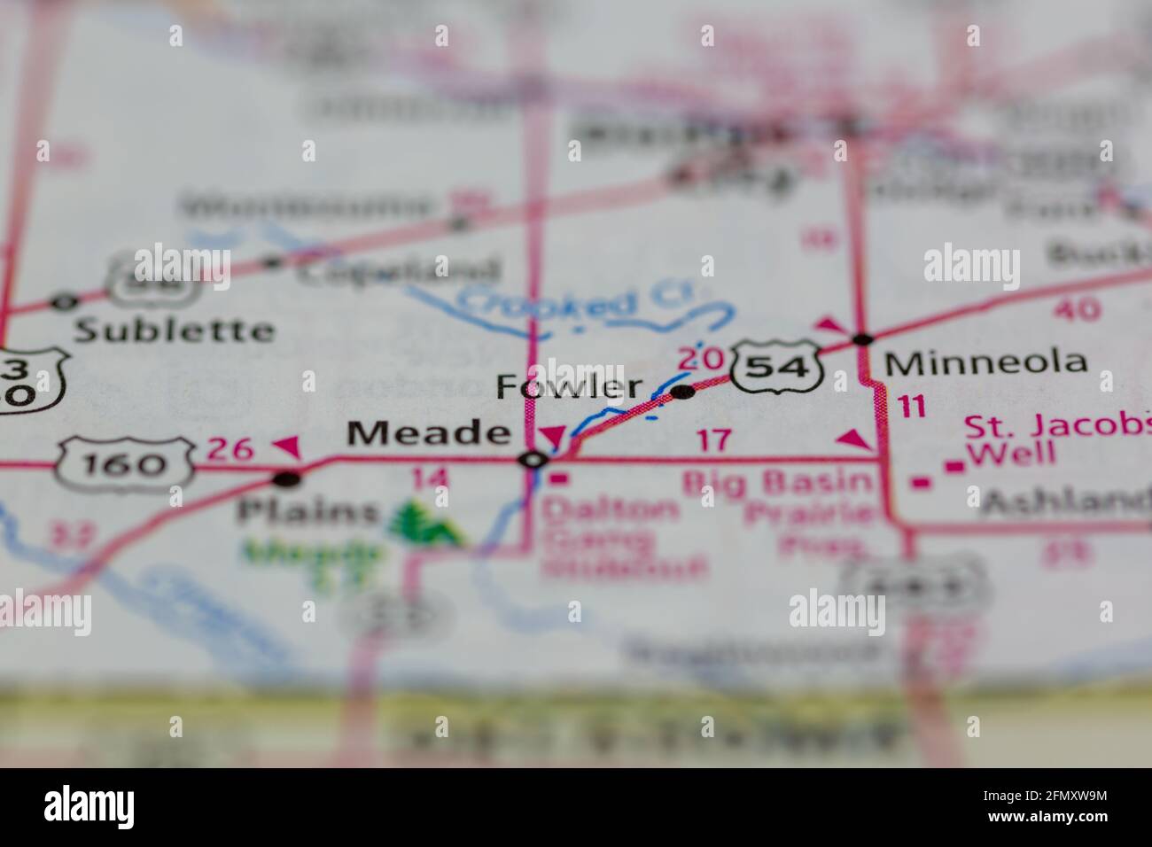 Map of fowler kansas hires stock photography and images Alamy