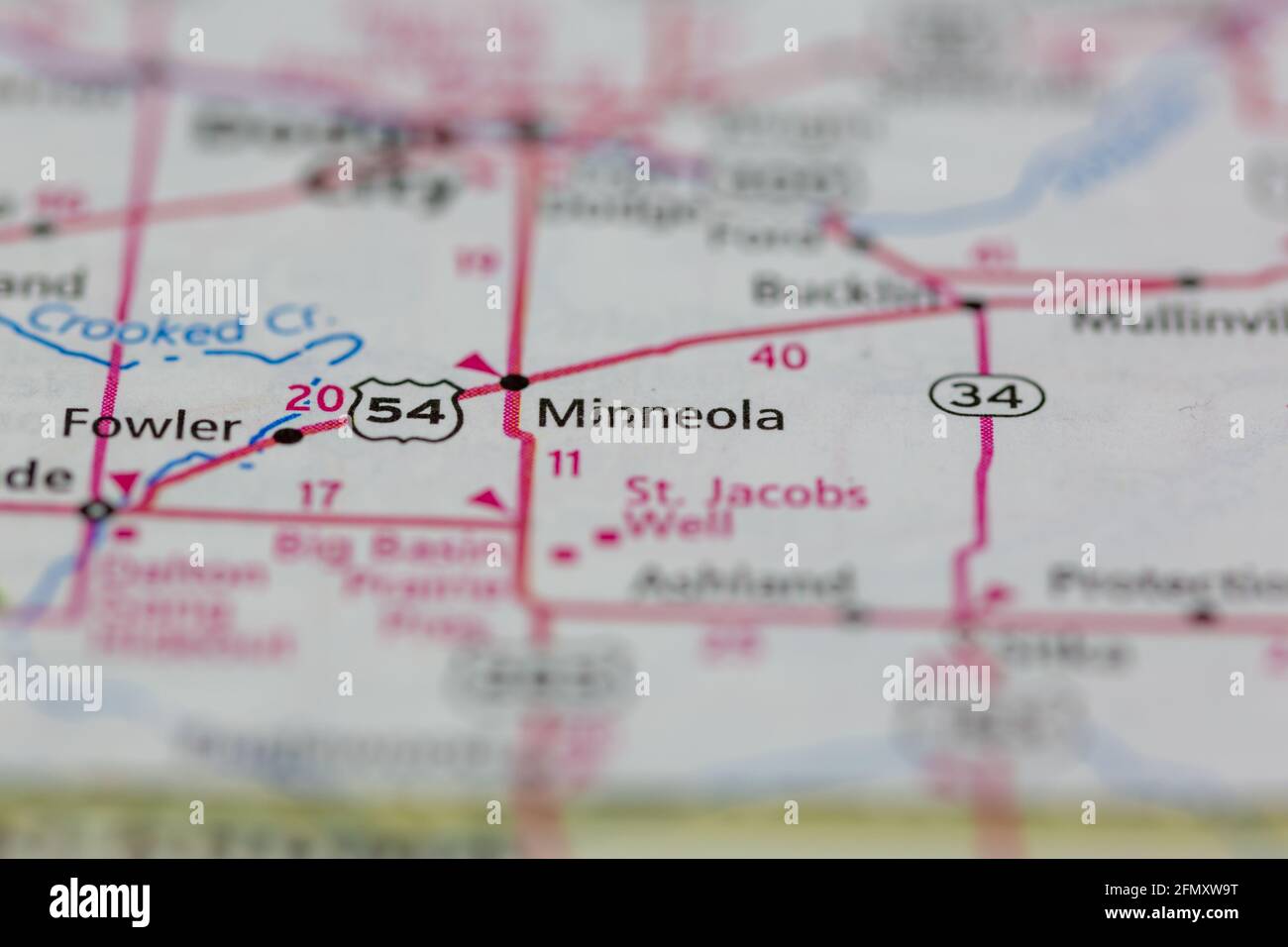 Map of minneola kansas hires stock photography and images Alamy