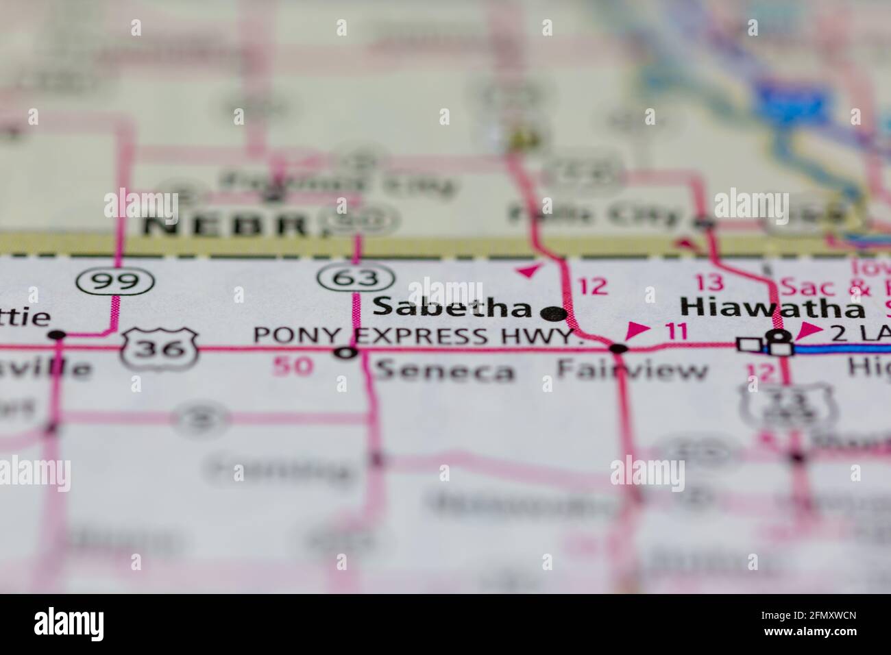 Sabetha on a map hires stock photography and images Alamy