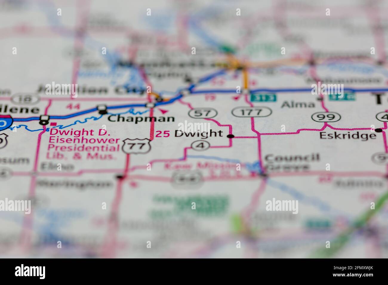 Dwight kansas map hires stock photography and images Alamy