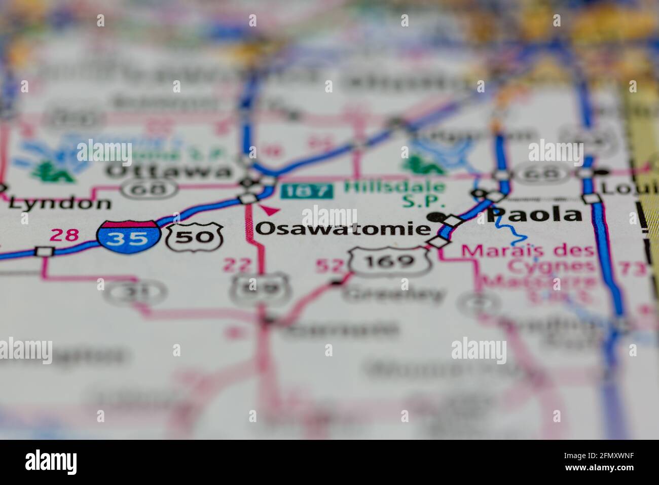 Osawatomie map hires stock photography and images Alamy