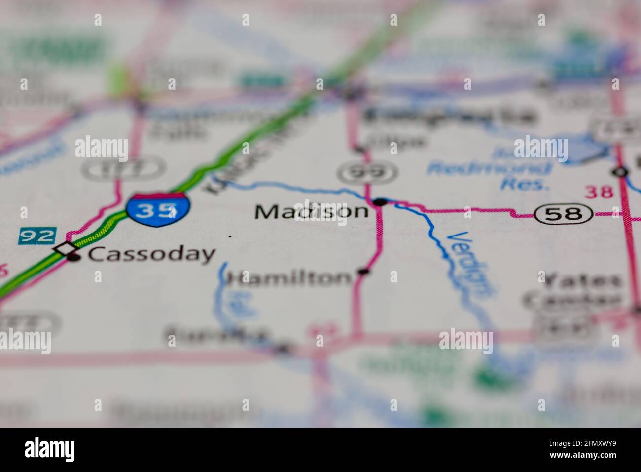 Map of madison kansas hires stock photography and images Alamy