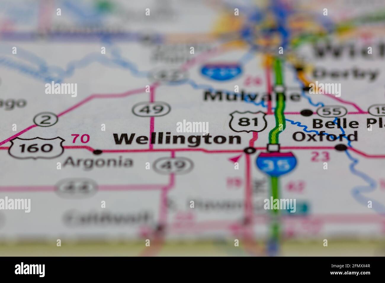 Wellington kansas map hires stock photography and images Alamy