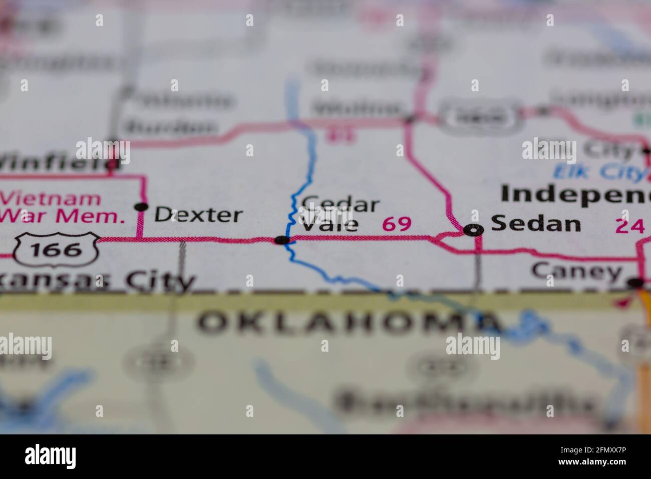 Cedar vale on a map hires stock photography and images Alamy