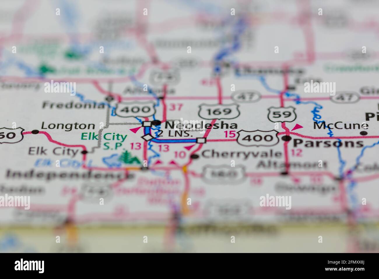 Neodesha kansas map hires stock photography and images Alamy