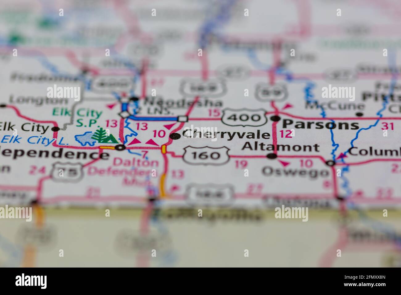 Map of cherryvale hires stock photography and images Alamy