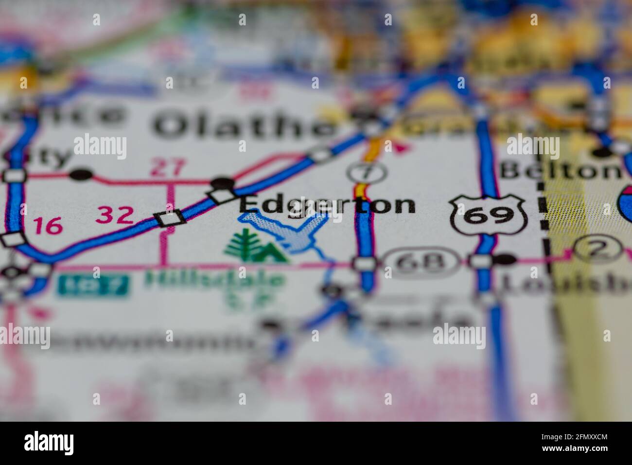 Edgerton kansas map hires stock photography and images Alamy