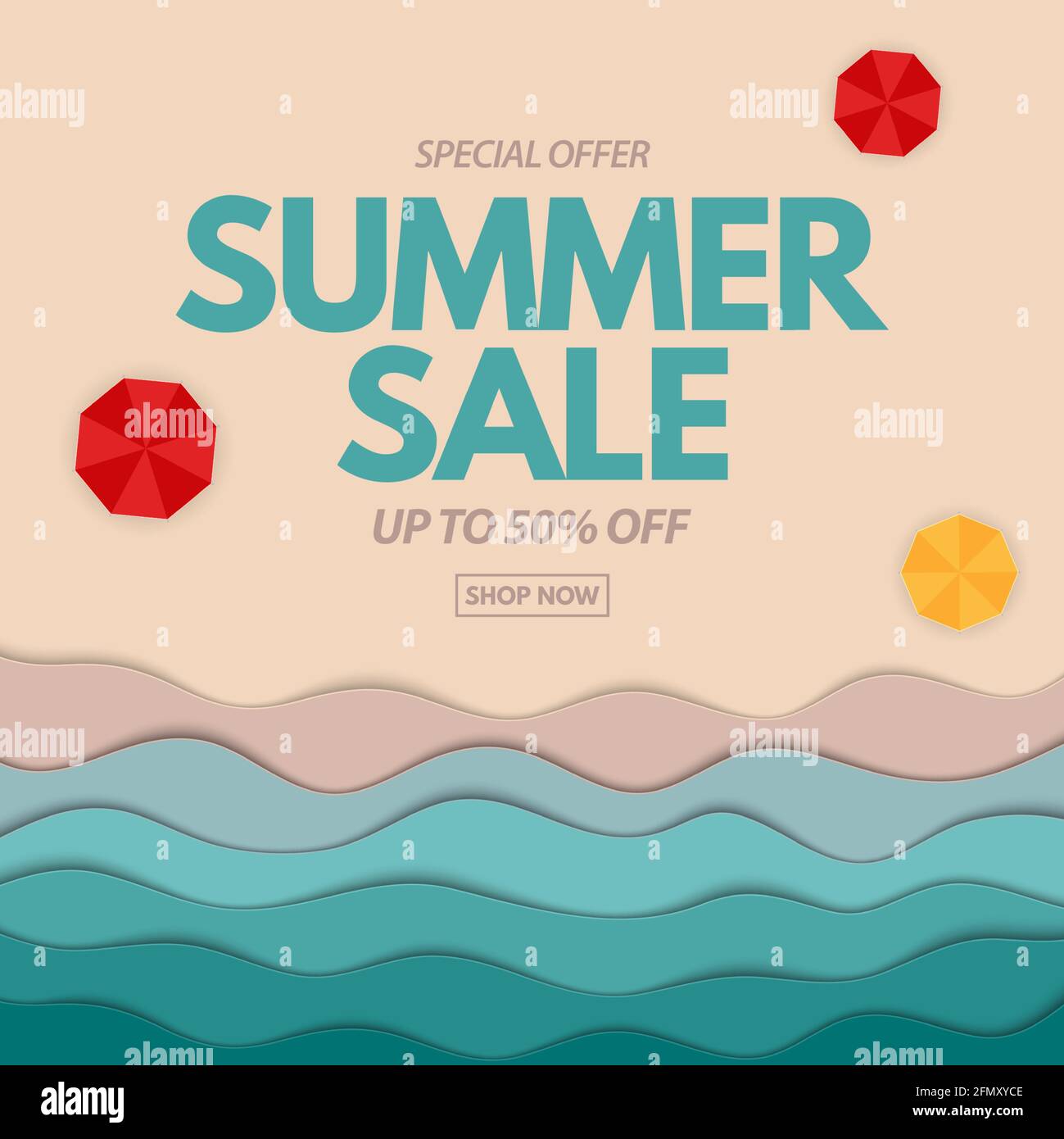 Summer sale poster. Natural Background with Tropical Palm and Monstera ...