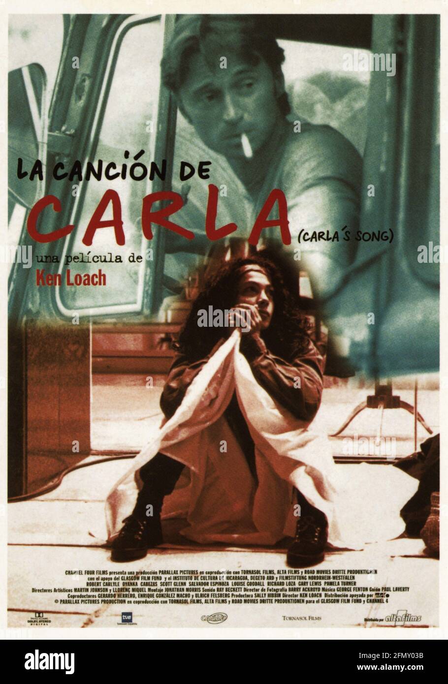 Carla's Song Year : 1996 UK / Spain Director : Ken Loach Oyanka Cabezas, Robert Carlyle Spanish poster Stock Photo
