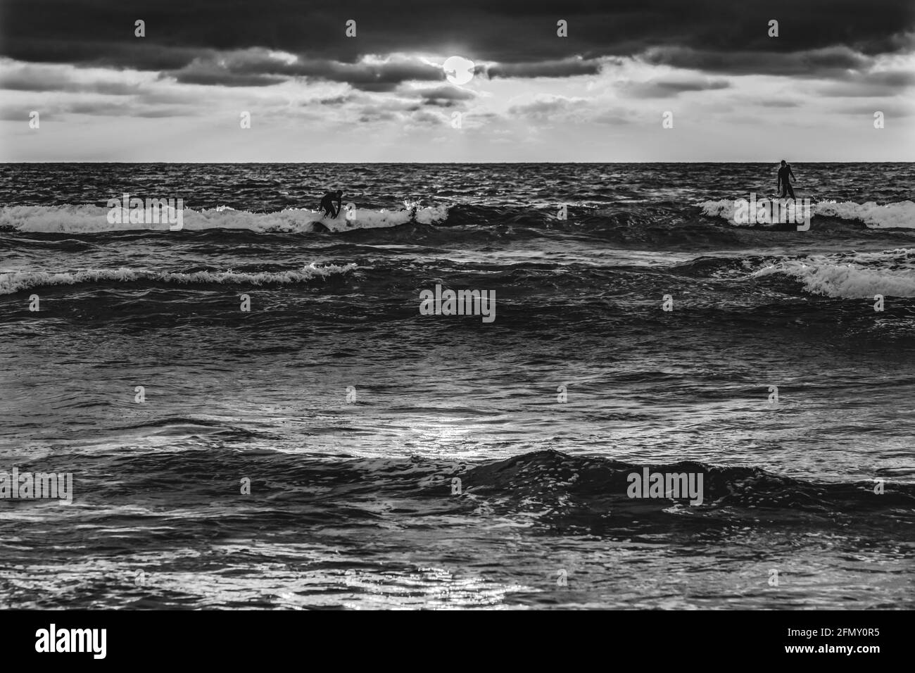 California beach surfers Black and White Stock Photos & Images - Alamy