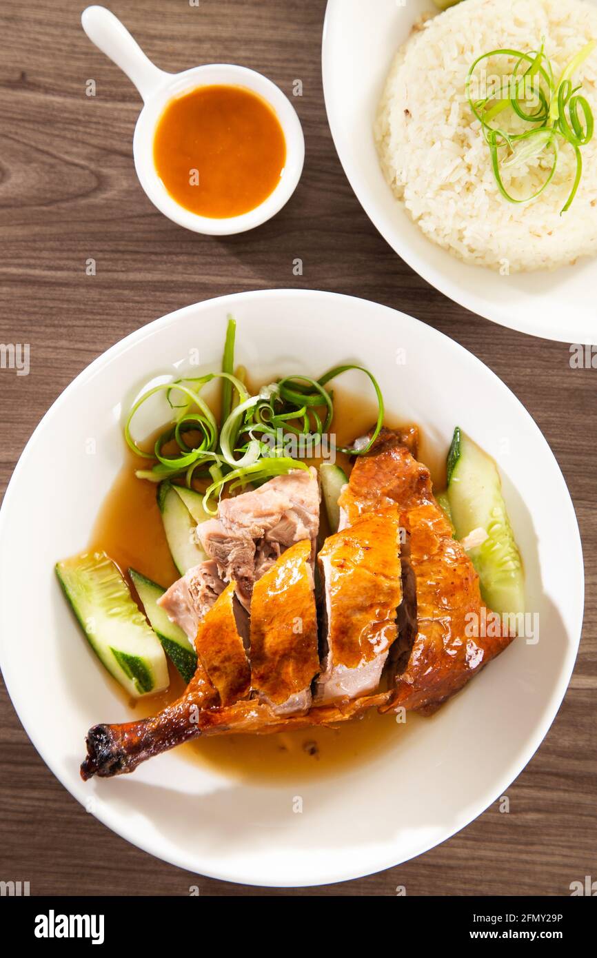 roast duck rice, popular of hawker food in Malaysia Stock Photo Alamy