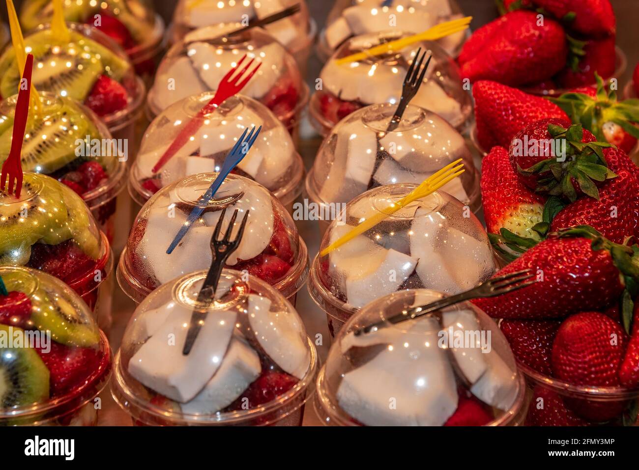 street food fast lunch, packaged and beautiful to look at Stock Photo