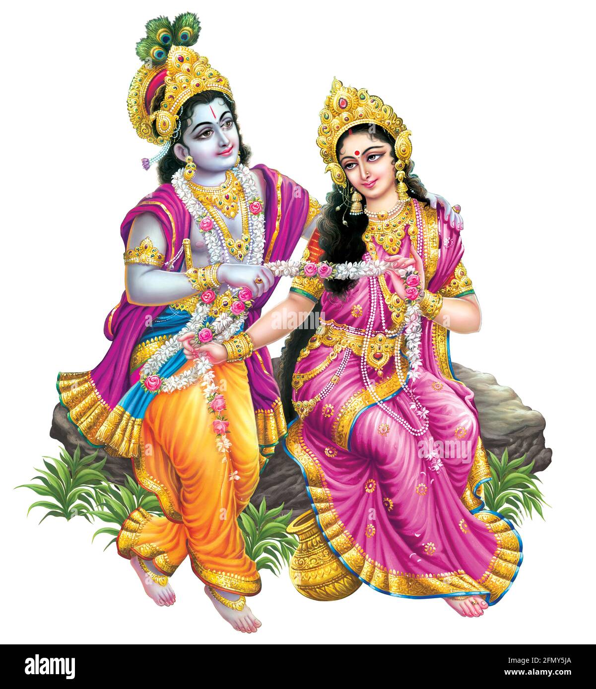 Of lord krishna radha Cut Out Stock Images & Pictures - Alamy