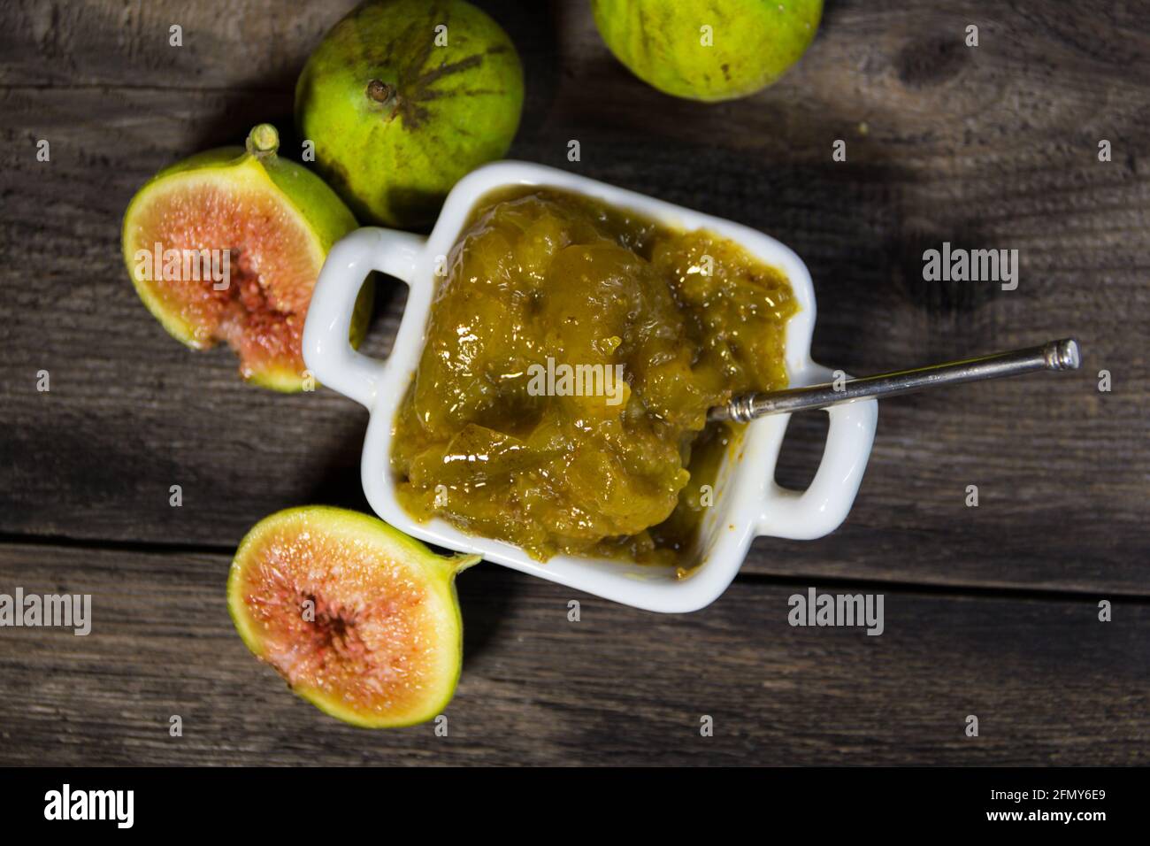 Homemade sweet of green figs. Fig jam Stock Photo Alamy