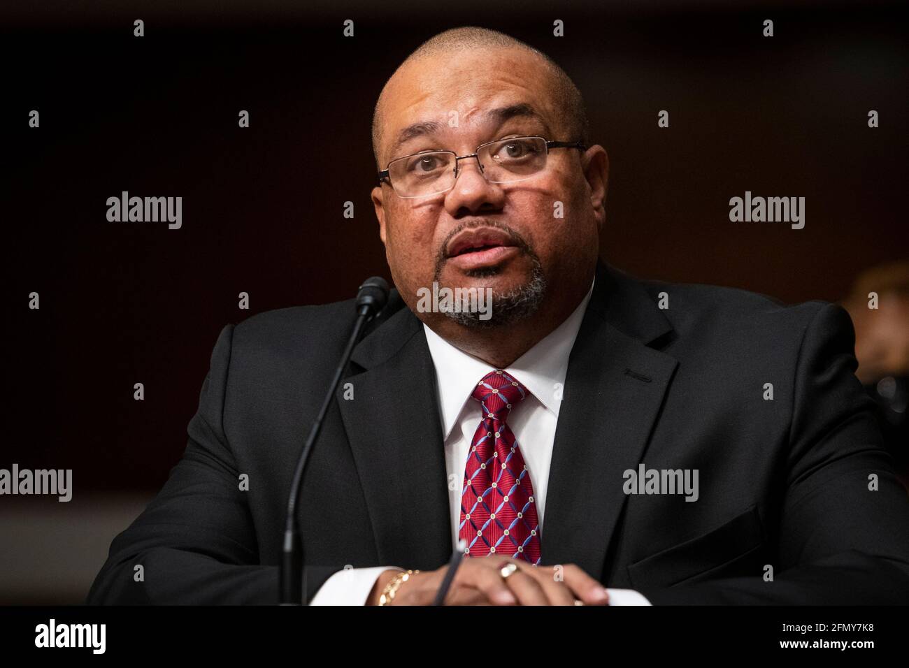 Ronald L. Davis appears before a Senate Committee on the Judiciary hearing regarding his nomination to be Director of the United States Marshals Service, Department of Justice, in the Dirksen Senate Office Building in Washington, DC, Wednesday, May 12, 2021. Credit: Rod Lamkey/CNP /MediaPunch Stock Photo